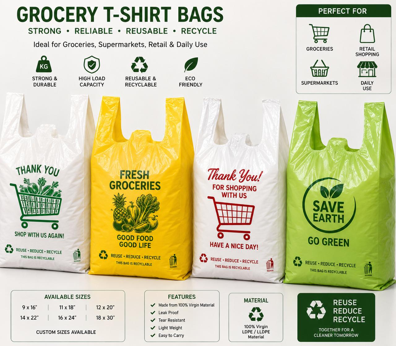 T-SHIRT PLASTIC BAGS